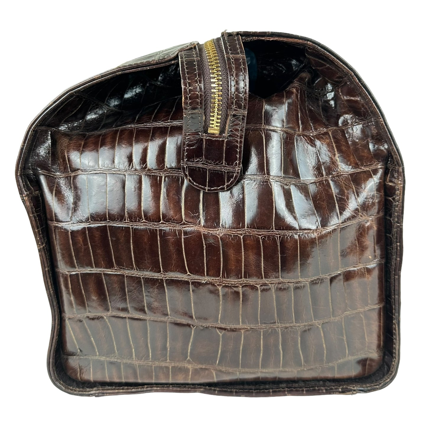 Versace Vintage Croc-Embossed Duffle Bag