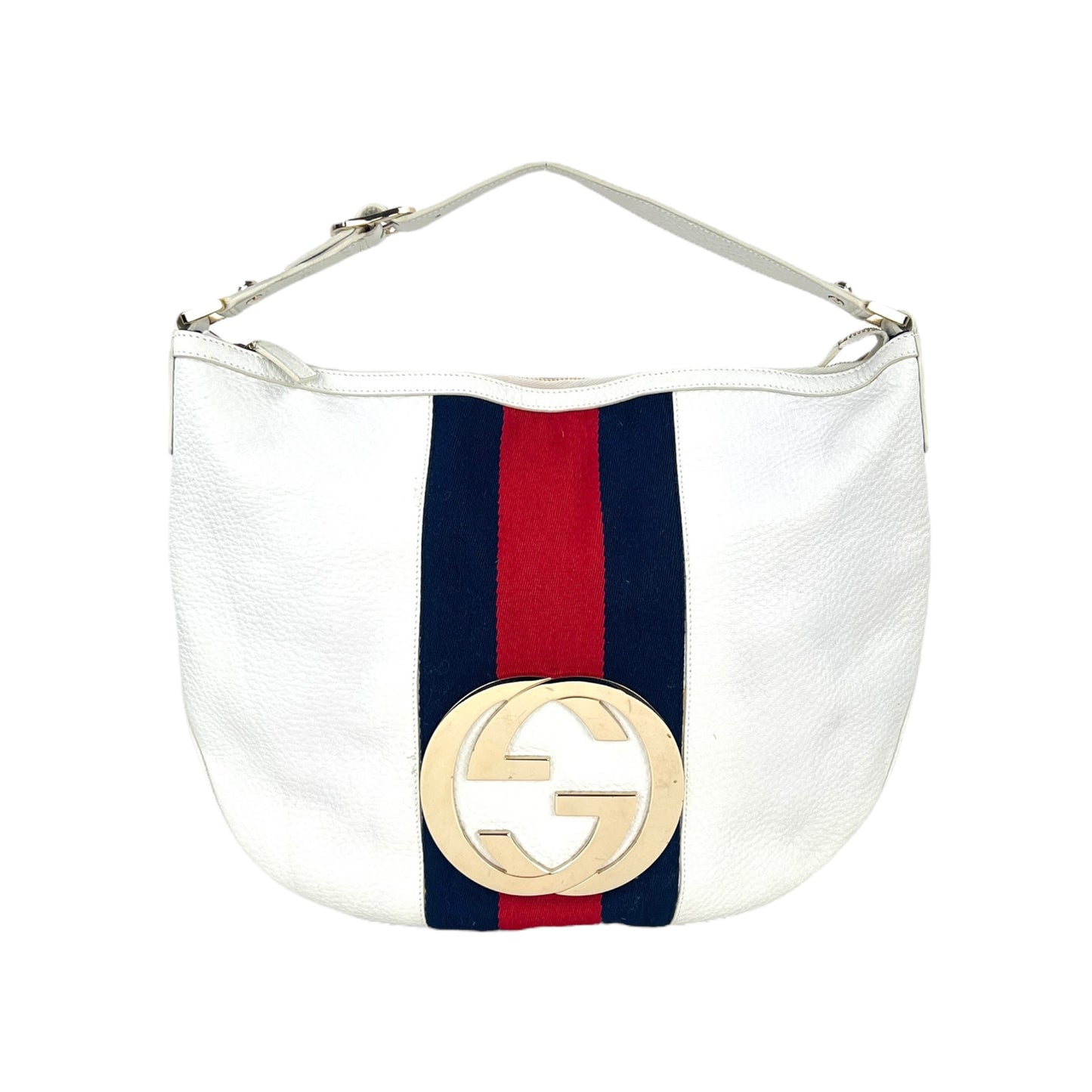 Gucci Blondie Leather Web Handbag