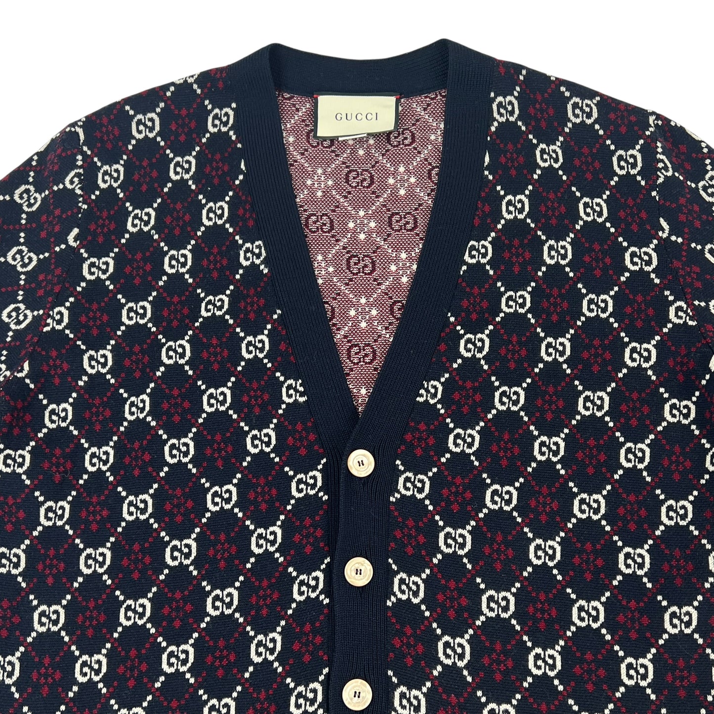 Gucci Monogram Wool Cardigan