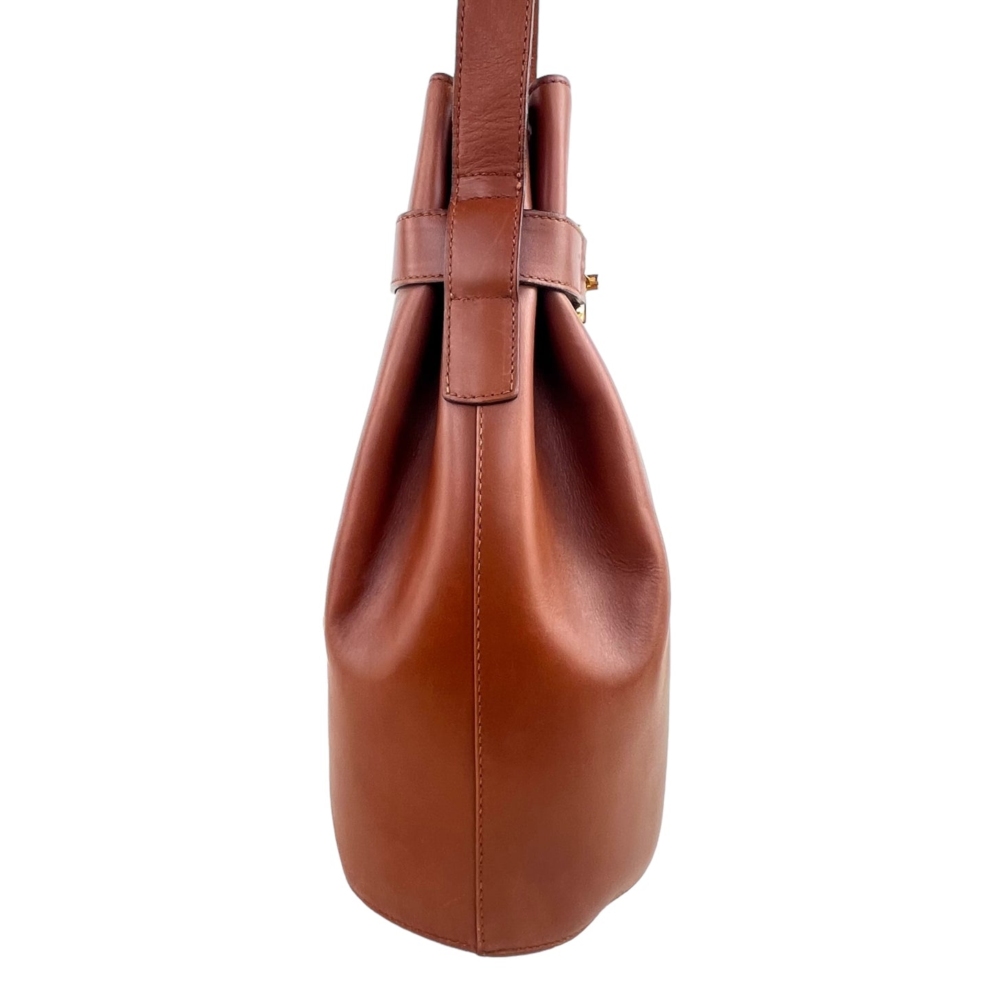 Ferragamo Vintage Gancini Leather Bucket Bag