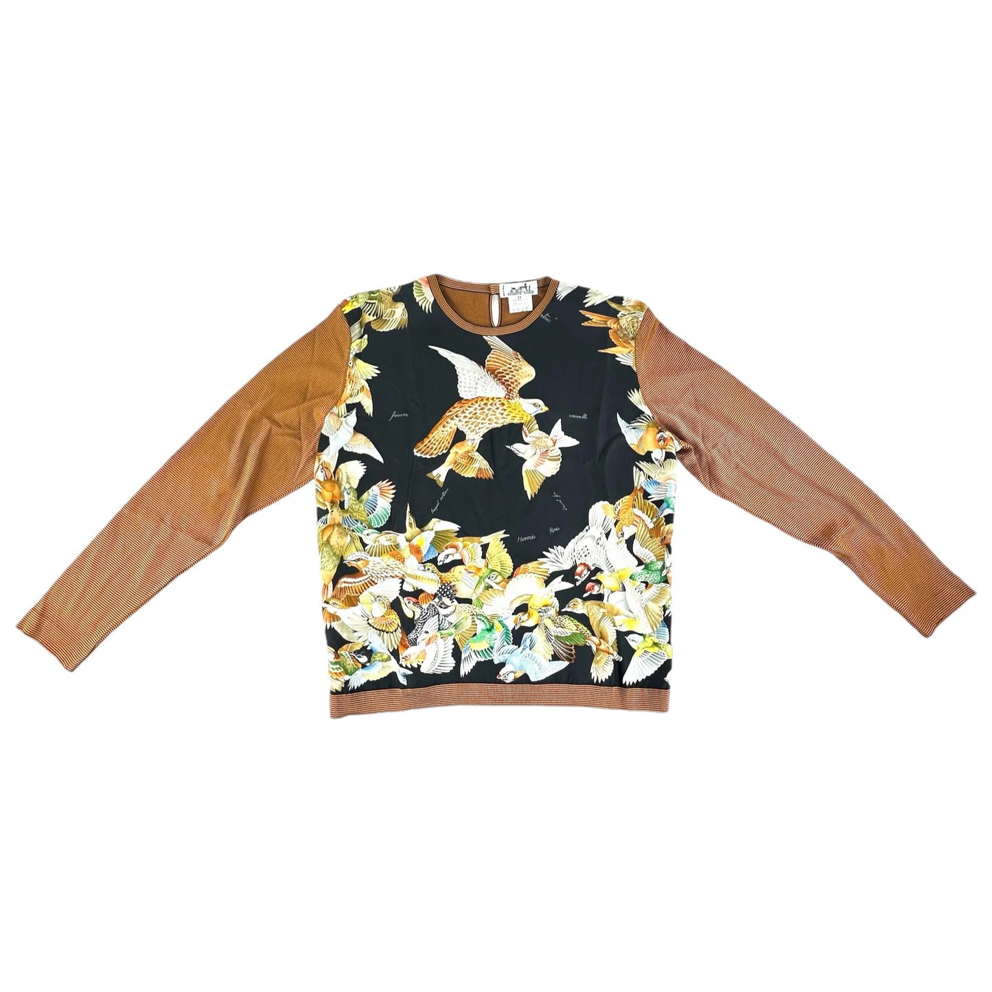 Hermès Vintage Silk Bird Top