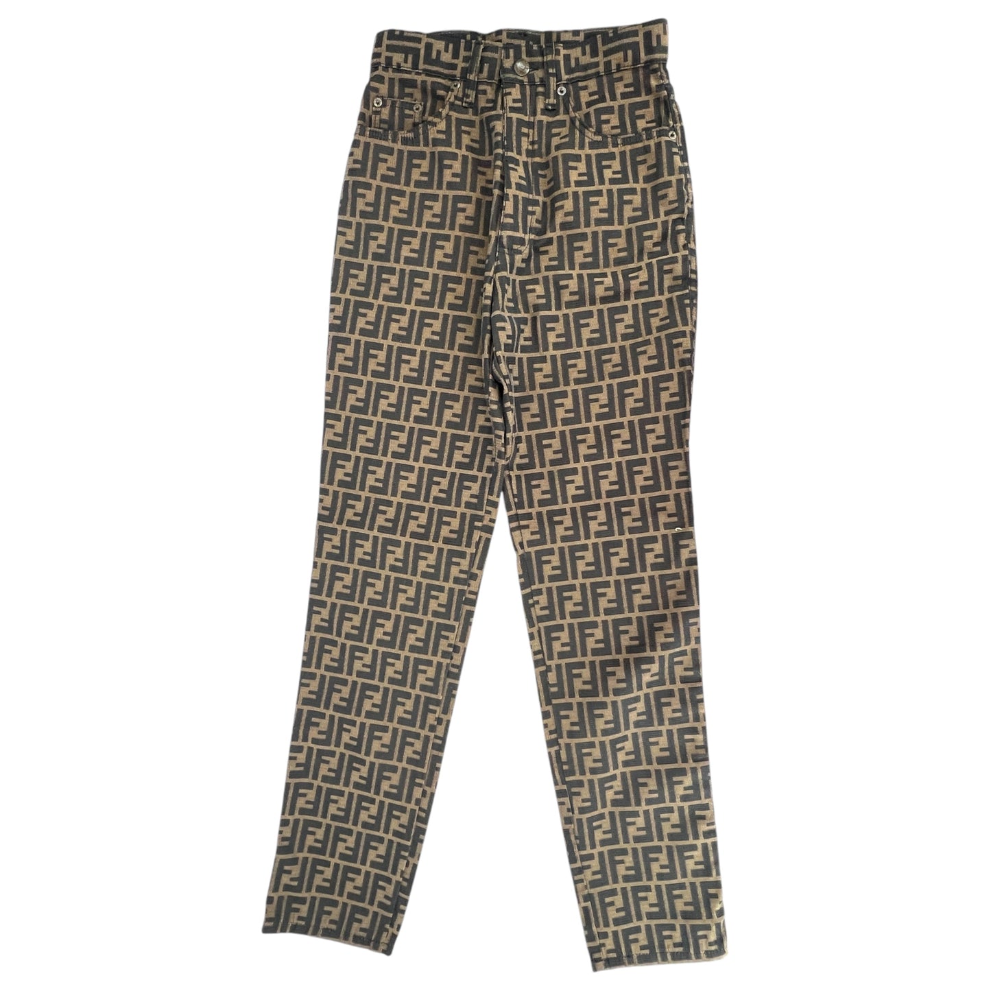 Fendi Vintage Zucca High-Waisted Pant