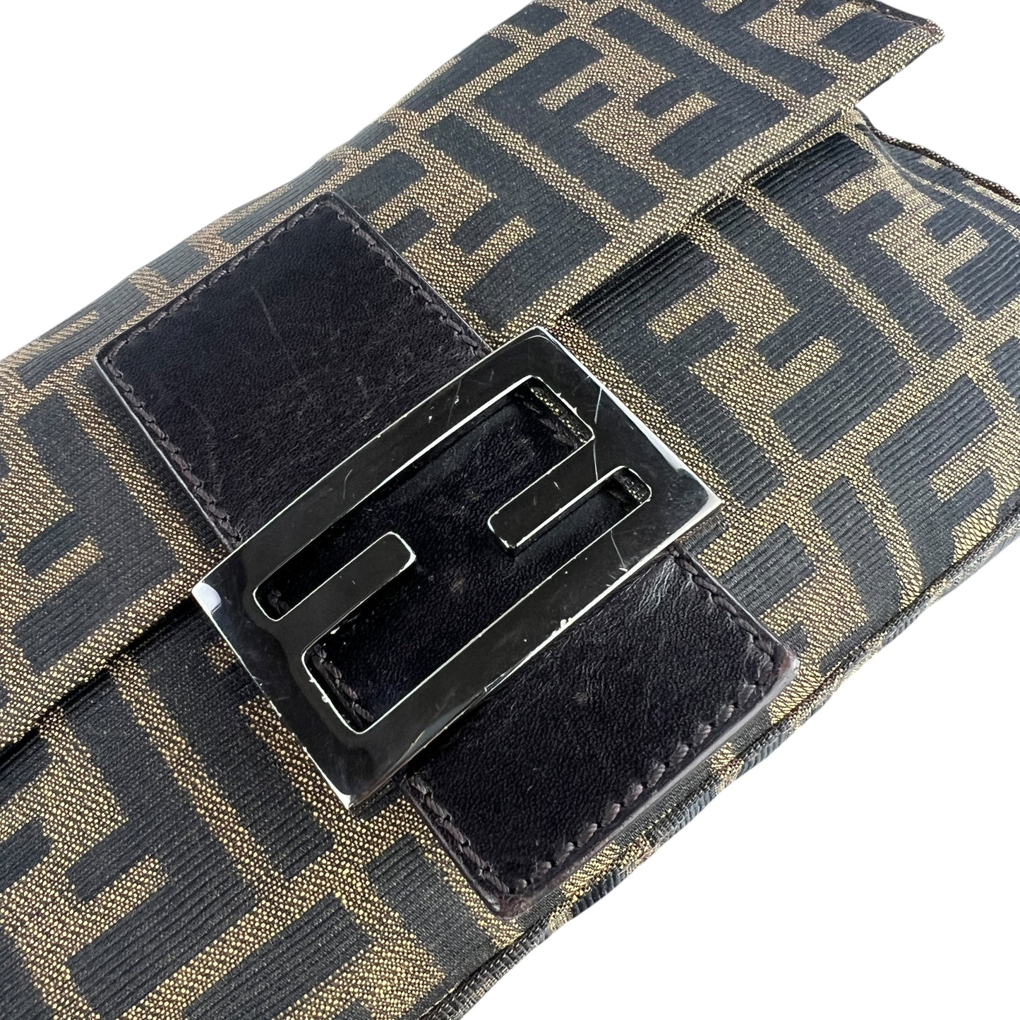 Fendi Vintage Zucca Canvas Baguette Shoulder Bag