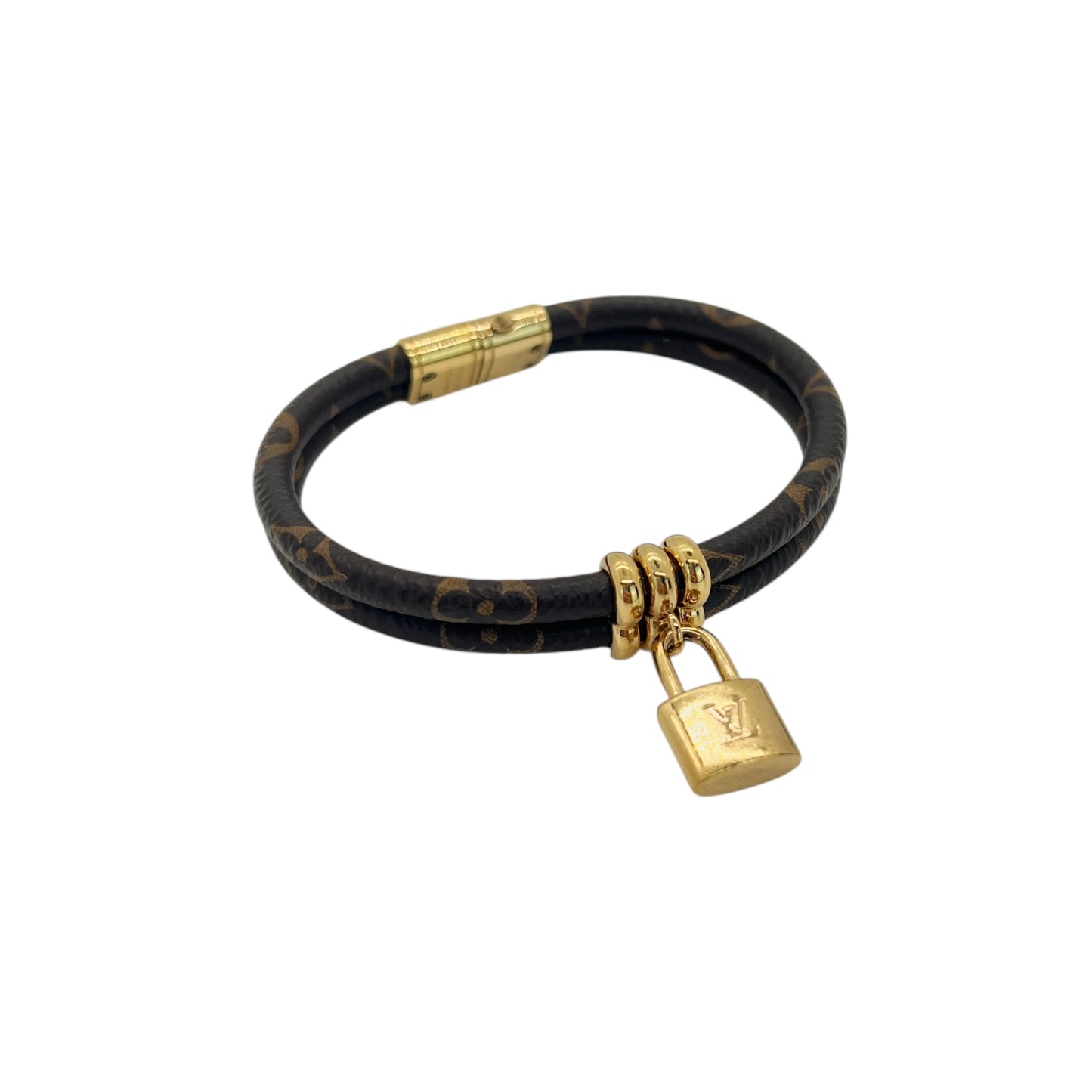 Louis Vuitton Monogram Keep It Twice Leather Bracelet