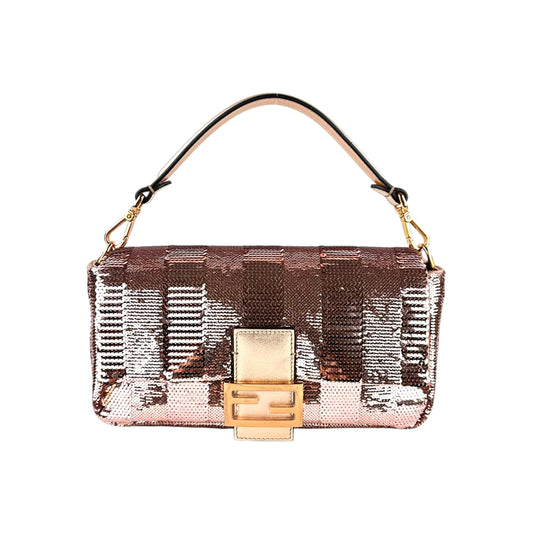 Fendi Metallic Sequin Baguette 2-Way Bag