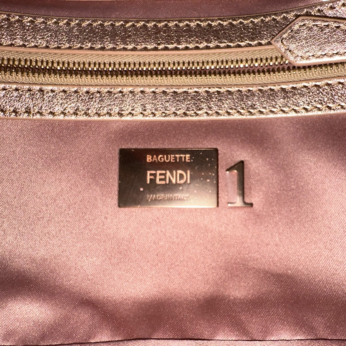 Fendi Metallic Sequin Baguette 2-Way Bag