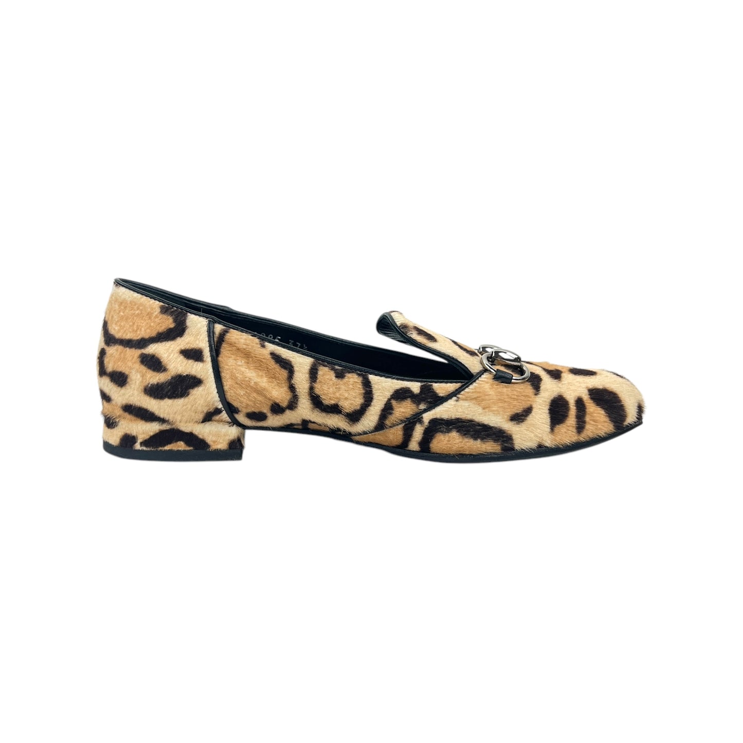 Gucci Horsebit Leopard Print Calf Hair Loafers