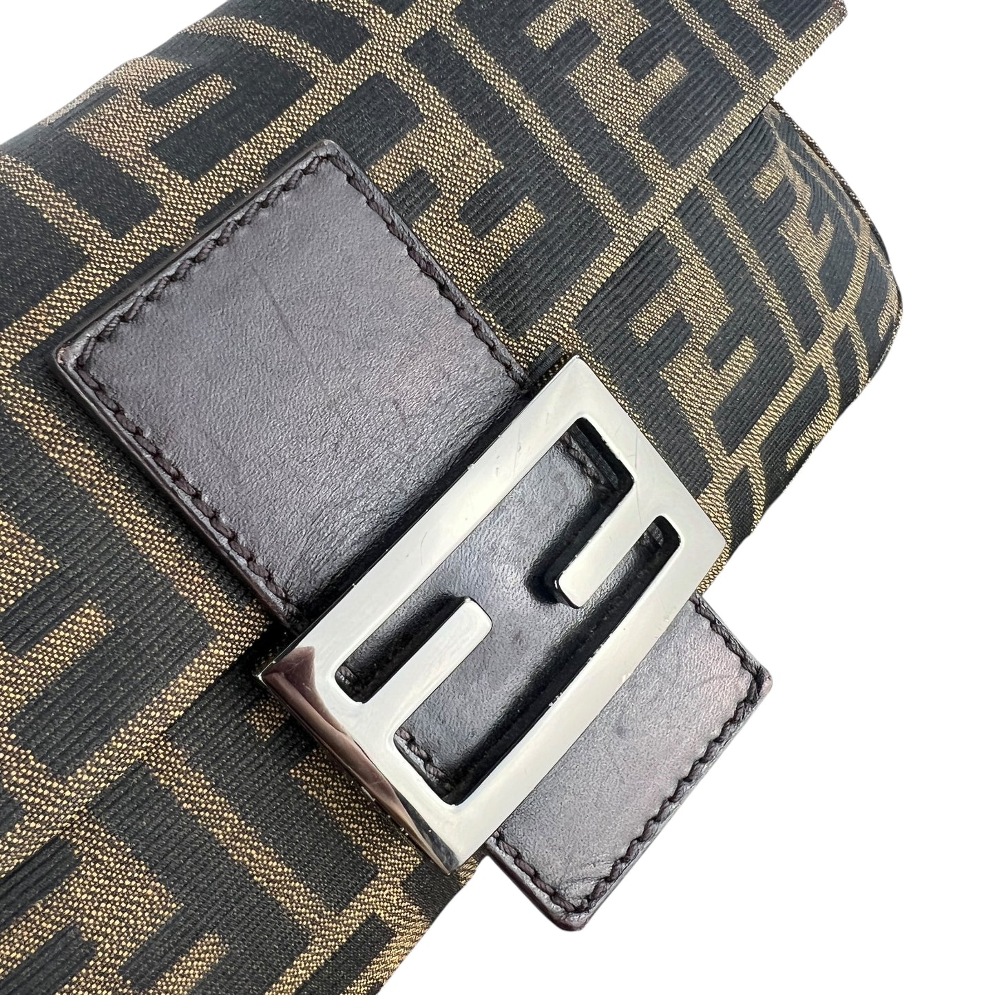 Fendi Vintage Zucca Canvas Baguette Shoulder Bag