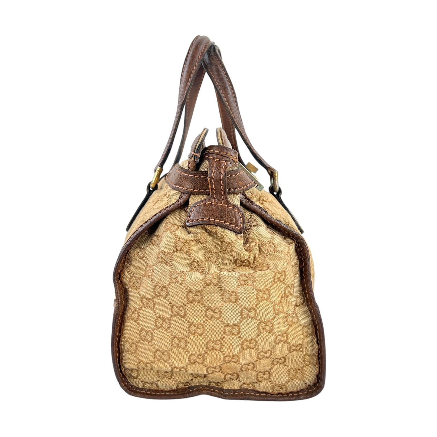 Gucci Vintage Monogram Web Turnlock Handbag