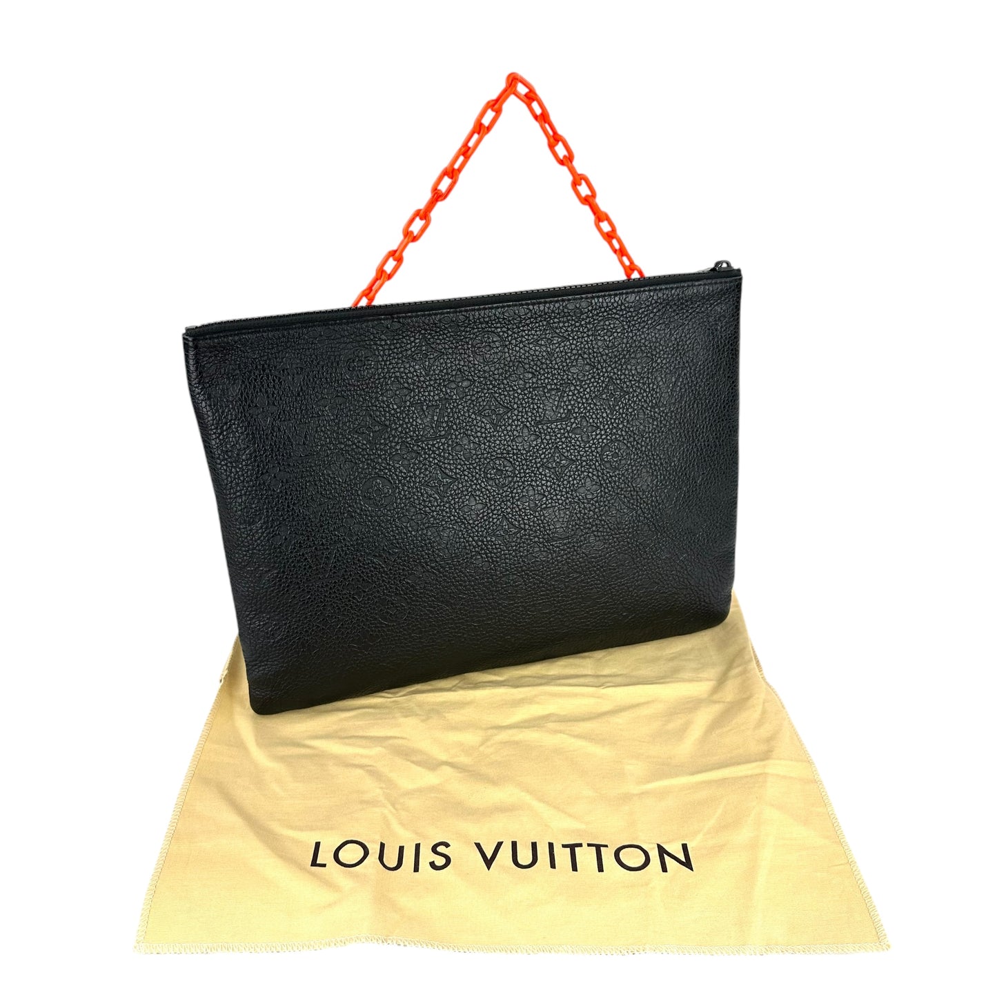 Louis Vuitton Monogram Taurillon Chain Clutch Bag