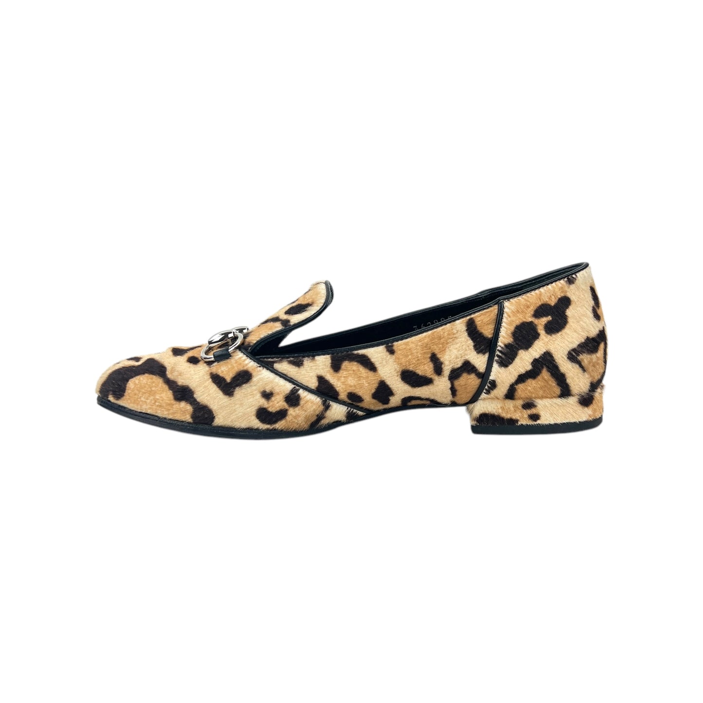 Gucci Horsebit Leopard Print Calf Hair Loafers