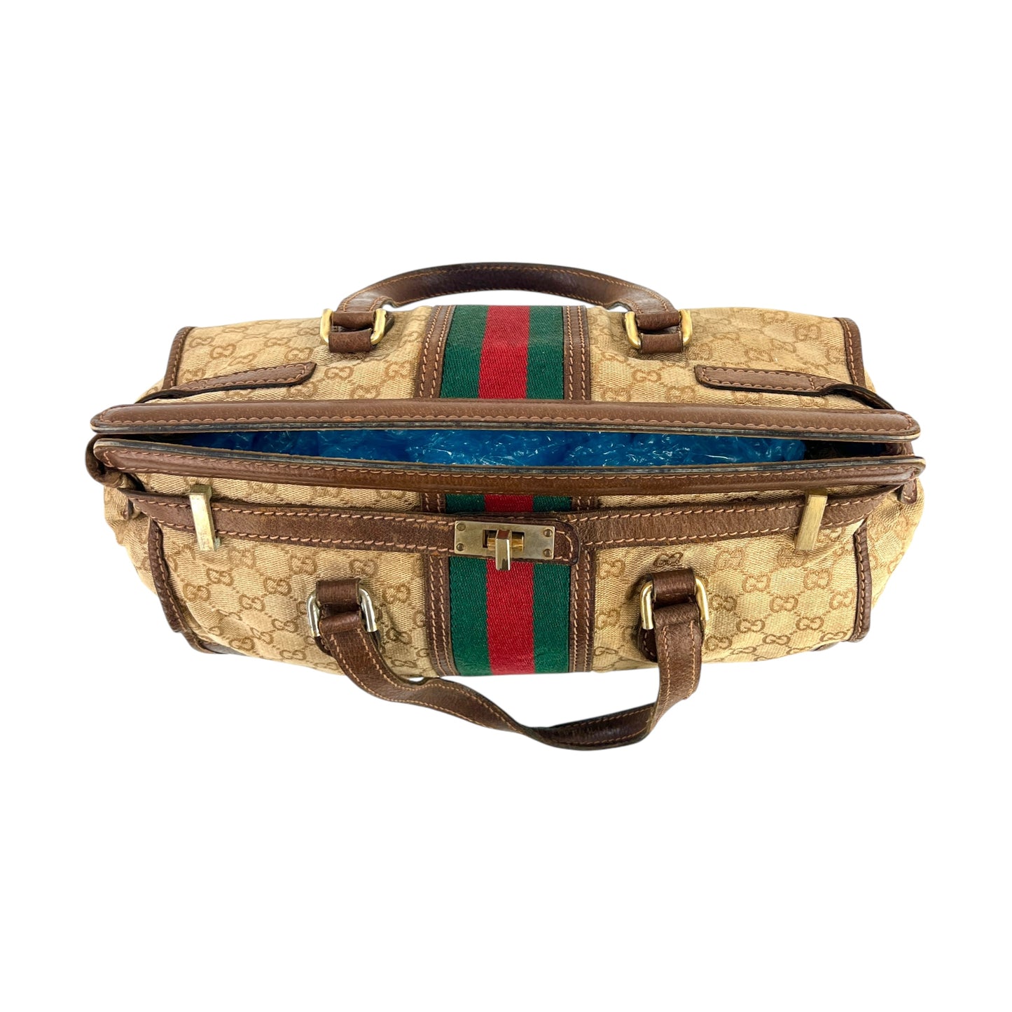 Gucci Vintage Monogram Web Turnlock Handbag