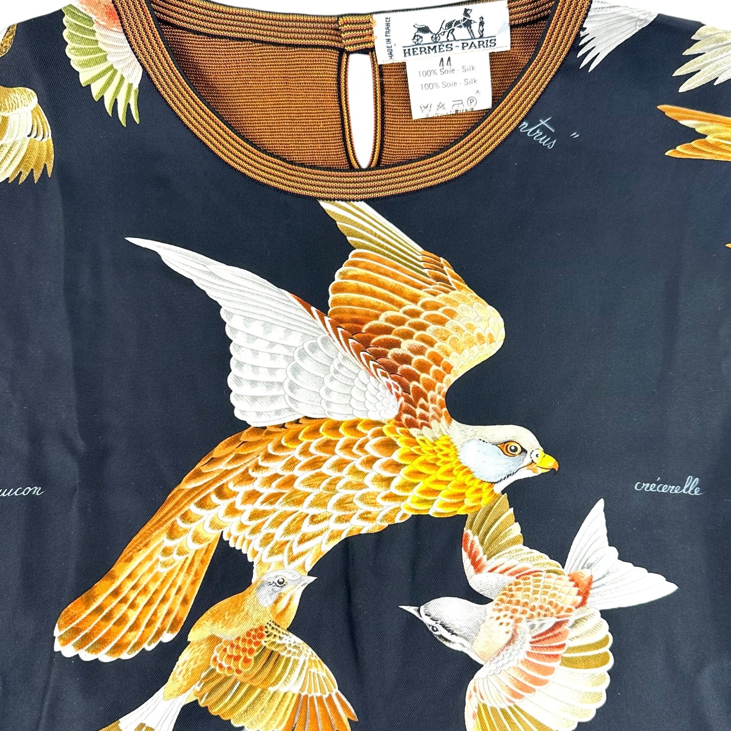 Hermès Vintage Silk Bird Top