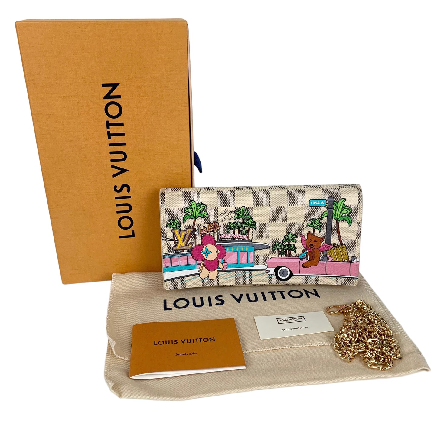 Louis Vuitton Damier Azur 2021 Christmas Animation Hollywood Sarah Wallet