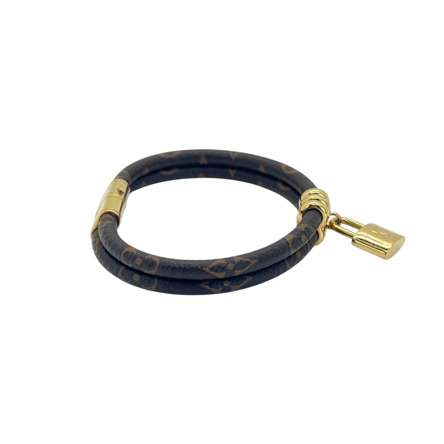 Louis Vuitton Monogram Keep It Twice Leather Bracelet