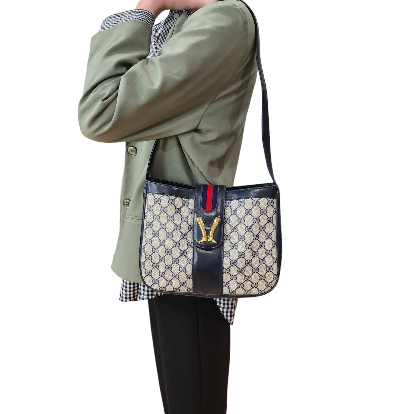 Gucci Vintage Supreme Monogram Boot Shoulder Bag