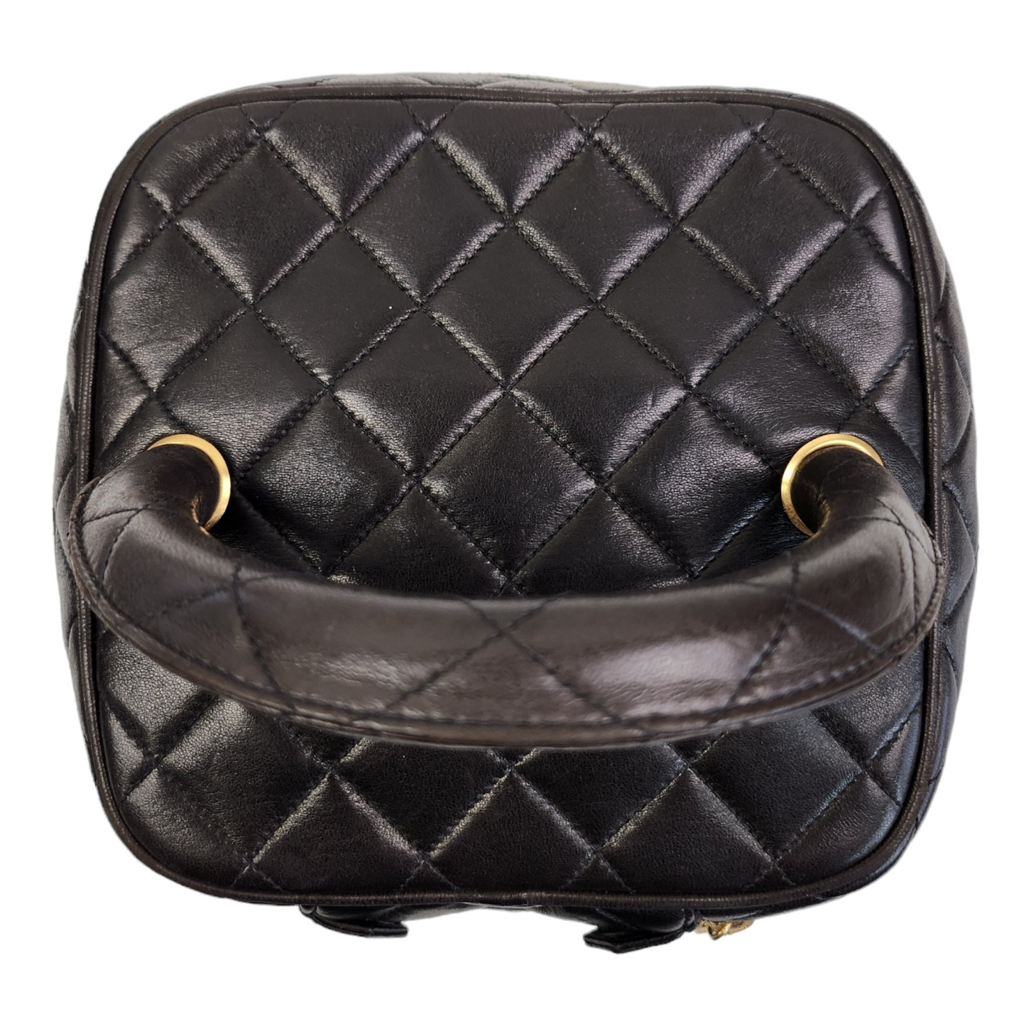 Chanel Vintage Matelasse Lambskin Leather Vanity Bag