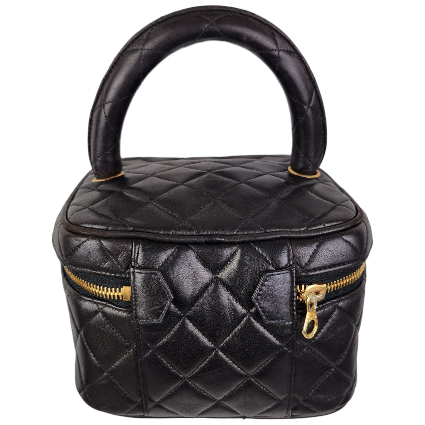 Chanel Vintage Matelasse Lambskin Leather Vanity Bag