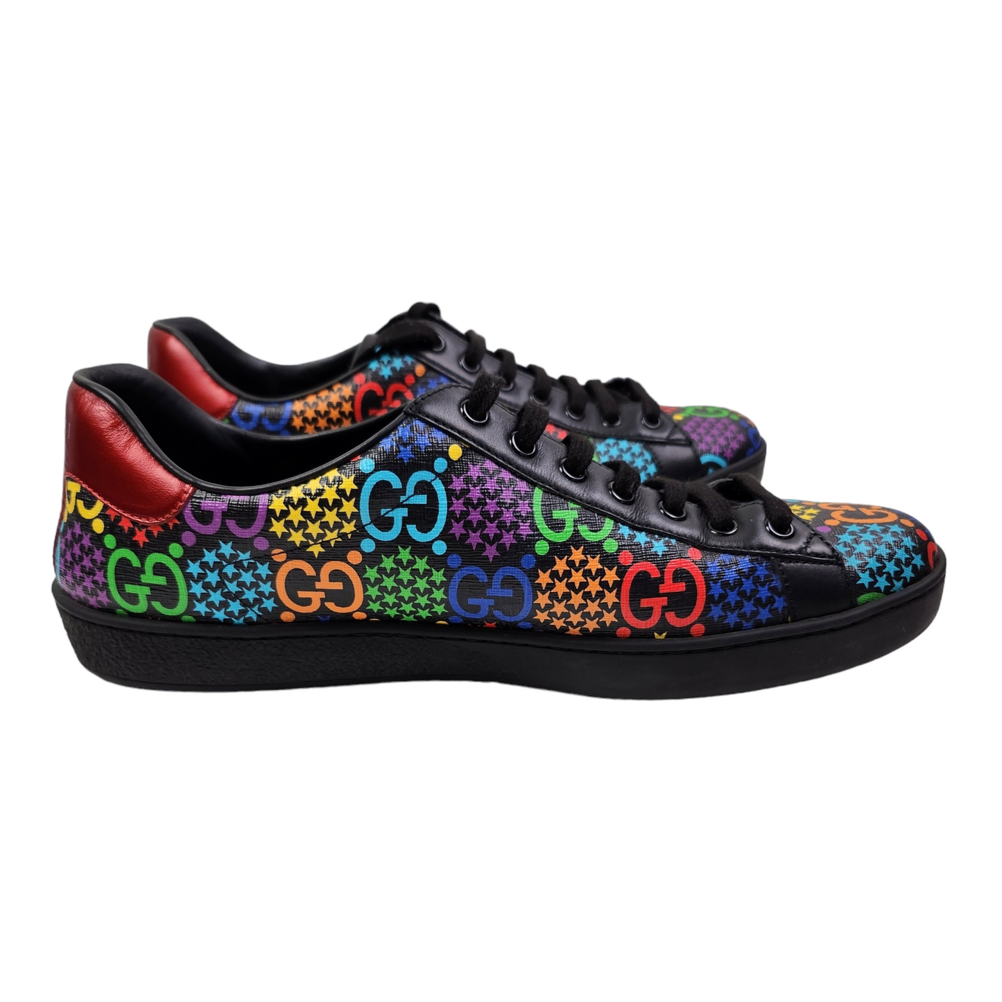 Gucci Monogram Psychedelic Ace Leather Sneakers