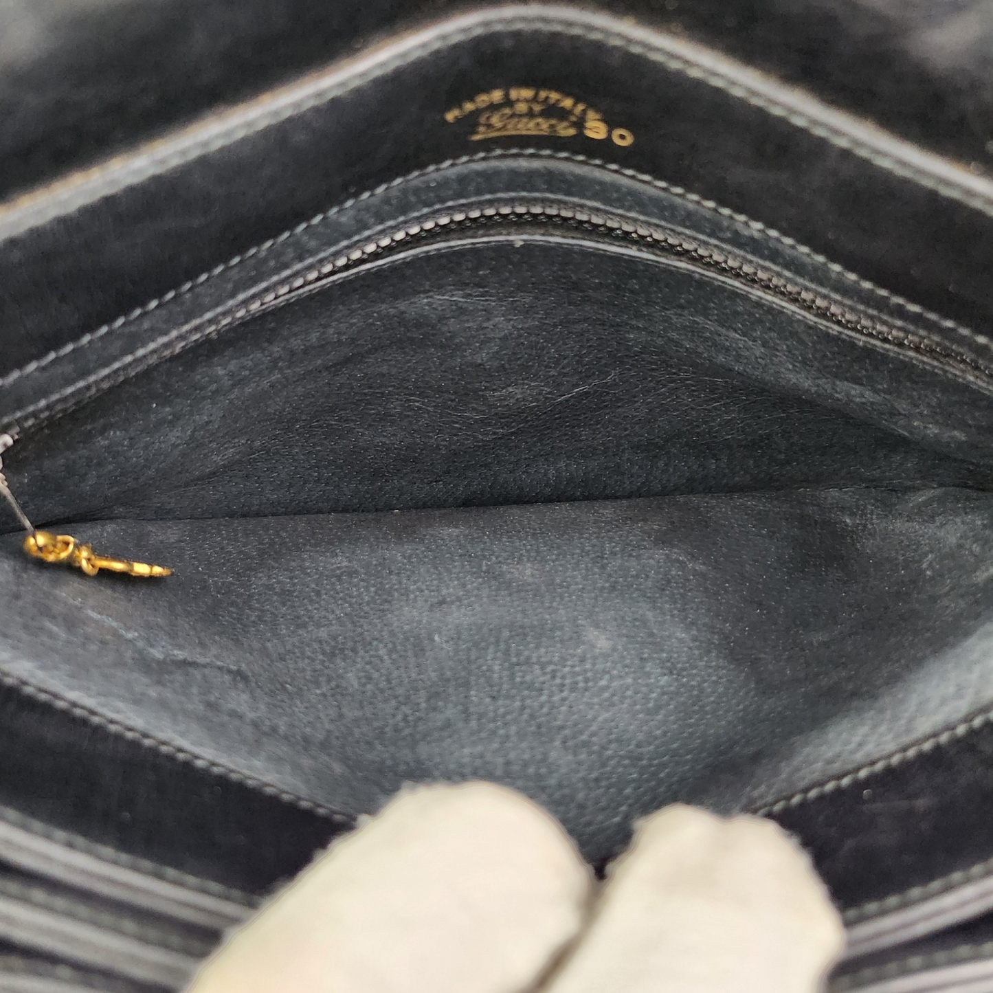 Gucci Vintage Sherry Line Leather Shoulder Bag
