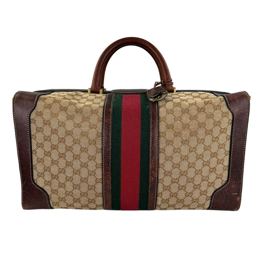 Gucci Vintage Monogram Canvas Travel Bag