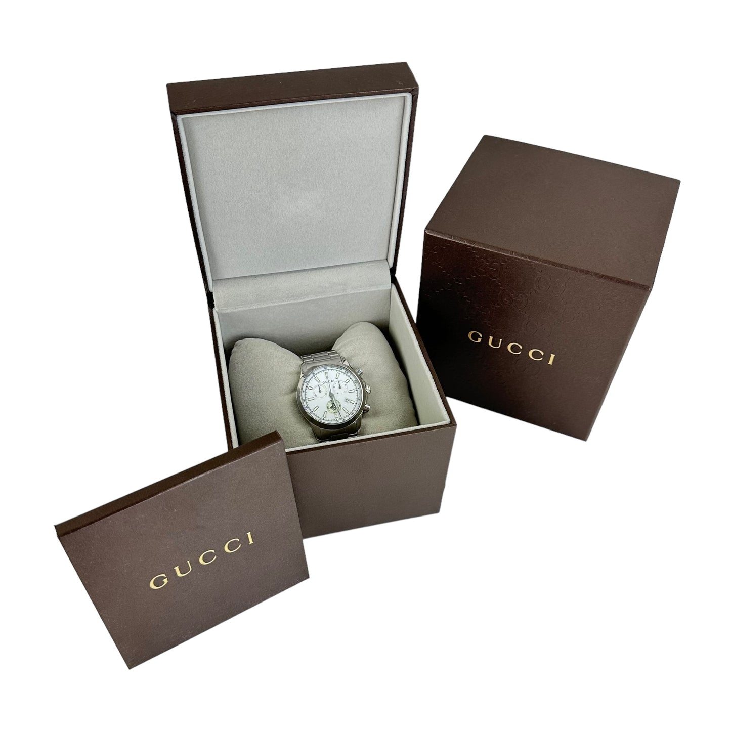 Gucci G Timeless Chronograph White Dial Men’s Watch