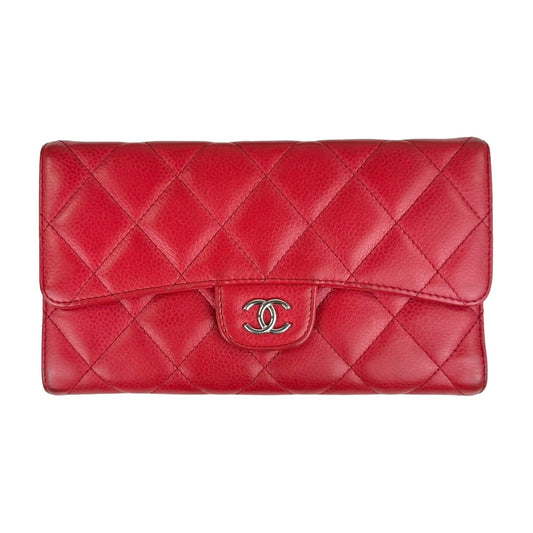 Chanel Matelasse Flap Leather Long Wallet